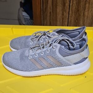 adidas Women’s Light Grey Cloudfoam Knit Running Sneakers